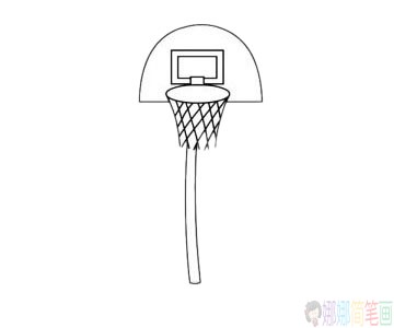 篮球架简笔画步骤,篮球架简笔画图片大全