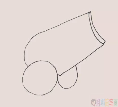 大炮简笔画步骤,大炮简笔画图解教程