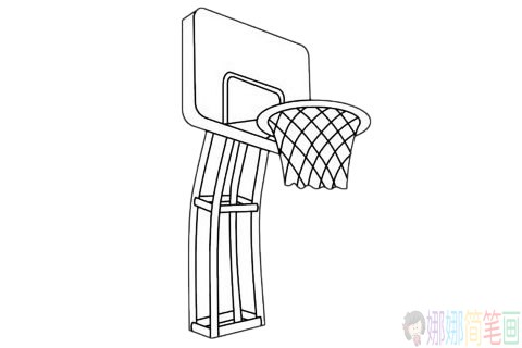 篮球架简笔画步骤,篮球架简笔画图片大全