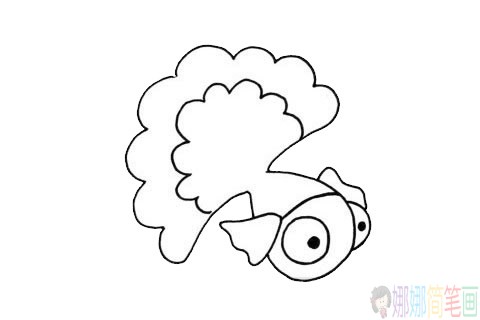 卡通金鱼简笔画步骤,金鱼简笔画图片大全