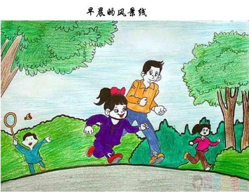 小学生彩铅风景画