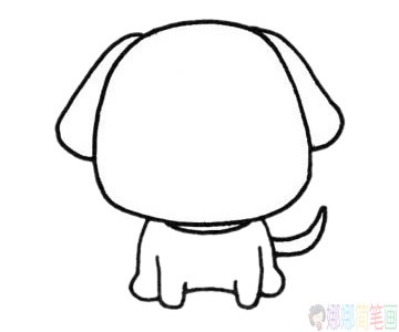 狗狗简笔画的步骤,狗狗简笔画图片大全