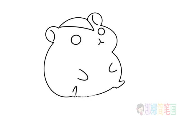 卡通仓鼠简笔画画法,仓鼠简笔画步骤