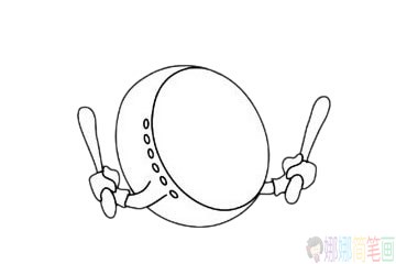 玩具鼓简笔画步骤,玩具鼓简笔画图片大全