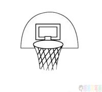 篮球架简笔画步骤,篮球架简笔画图片大全