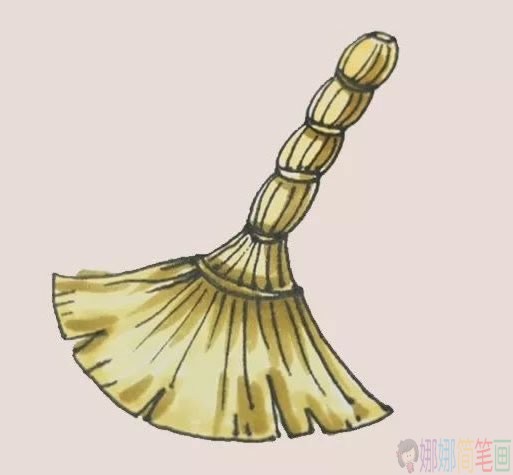 扫把简笔画画法,扫把简笔画步骤