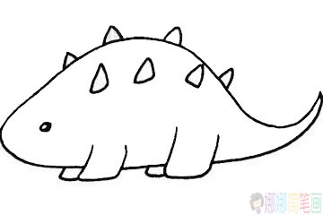 简笔画小恐龙可爱,恐龙简笔画图片大全
