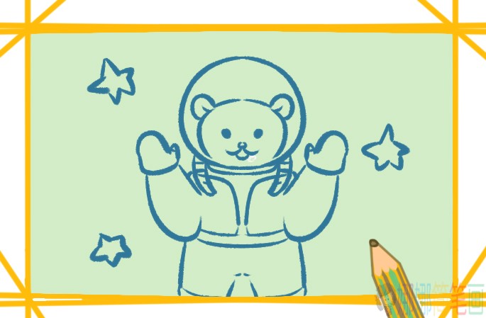 宇宙航天员简笔画图片教程