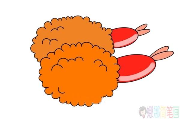 炸虾球简笔画步骤,炸虾球简笔画图片