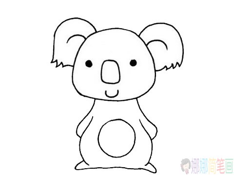 卡通考拉简笔画步骤,考拉简笔画图片大全