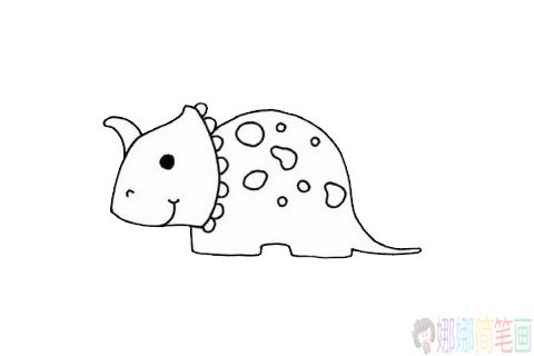 简笔画小恐龙可爱,恐龙简笔画图片大全