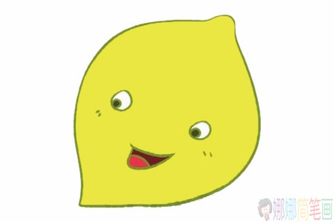卡通柠檬简笔画的画法步骤图解教程及图片大全