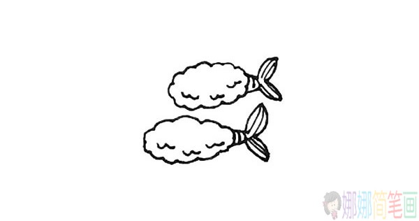 炸虾简笔画,油炸虾球简笔画