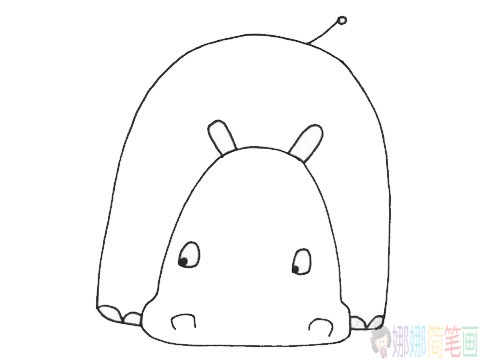 河马简笔画步骤,河马简笔画图片大全