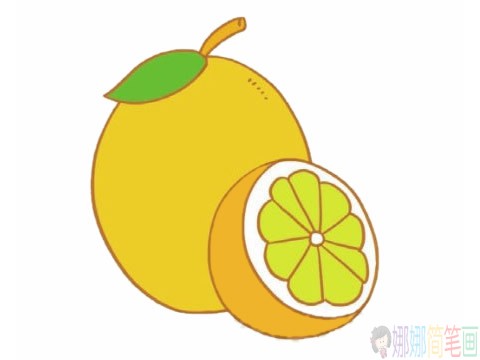 卡通柠檬简笔画的画法步骤图解教程及图片大全