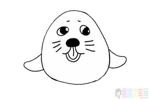 简单的海豹简笔画步骤,海豹简笔画图片大全