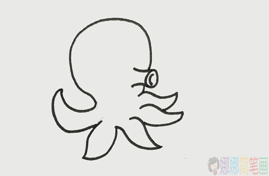 章鱼的画法,章鱼简笔画步骤
