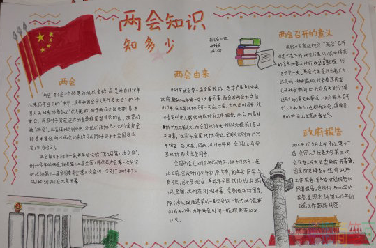 聚焦两会手抄报内容,聚焦两会手抄报2020