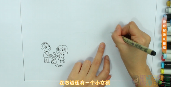 美好家园儿童绘画图片步骤