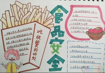 食品安全手抄报简单好看模板