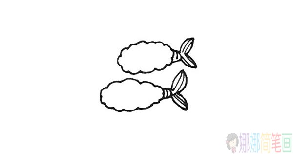 炸虾简笔画,油炸虾球简笔画