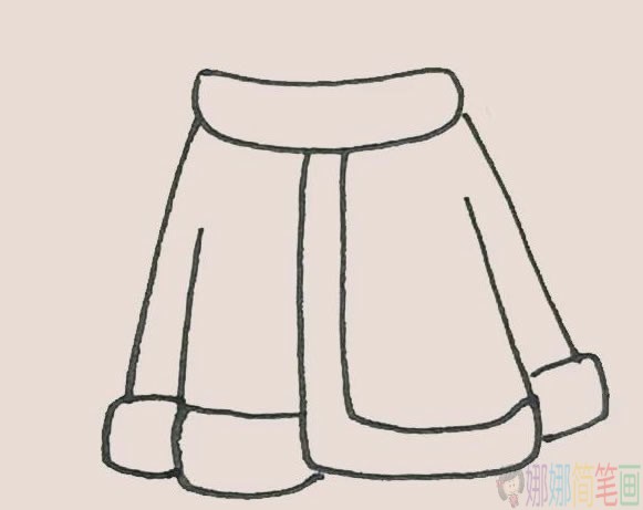 圣诞服简笔画彩色画法,圣诞服简笔画步骤