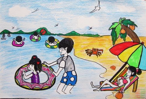 父爱如山,关于父亲节儿童画优秀作品图片大全