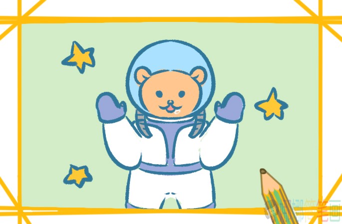 宇宙航天员简笔画图片教程