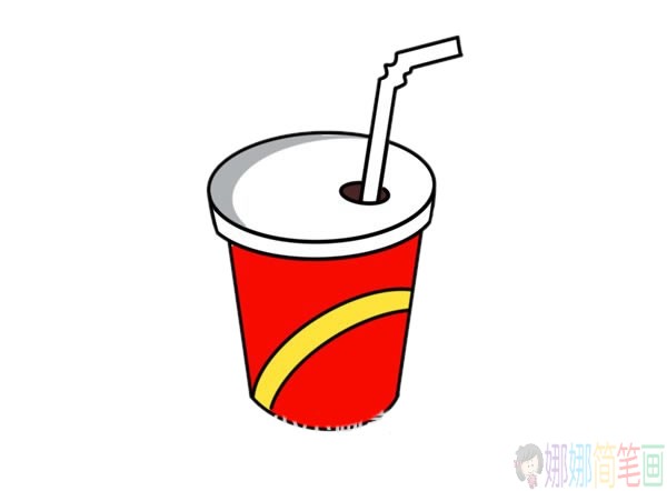 一杯可乐简笔画步骤,可乐简笔画图解教程