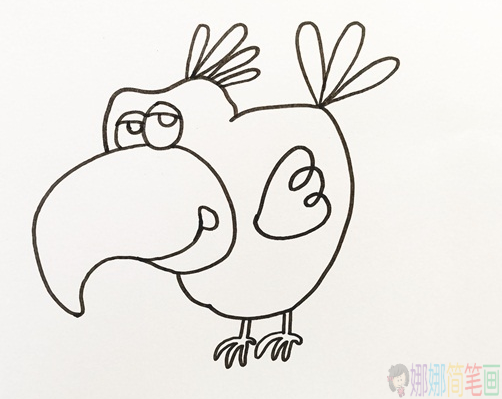 乌鸦怎么画简笔画,乌鸦简笔画步骤