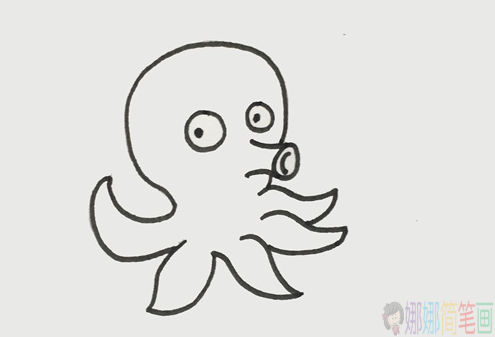章鱼的画法,章鱼简笔画步骤