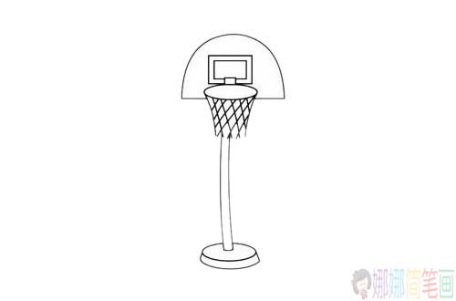 篮球架简笔画步骤,篮球架简笔画图片大全