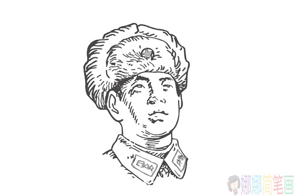雷锋头像简笔画图片大全