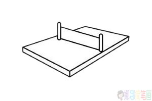 乒乓球桌简笔画步骤,乒乓球桌简笔画图片大全