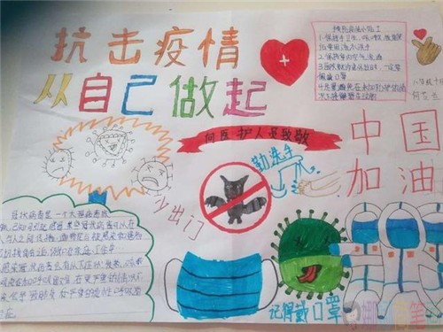 歌颂抗击疫情的简单又漂亮的逆行者手抄报