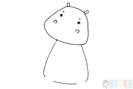 河马简笔画步骤,河马简笔画图片大全