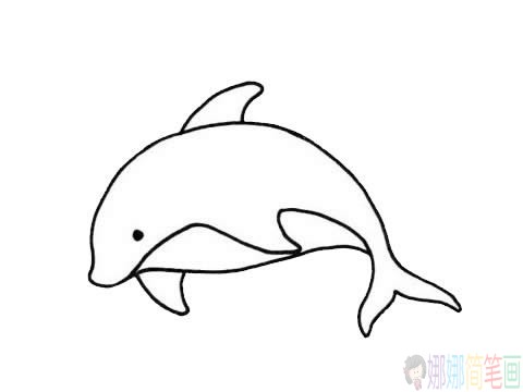 卡通海豚简笔画步骤,卡通海豚简笔画图片大全