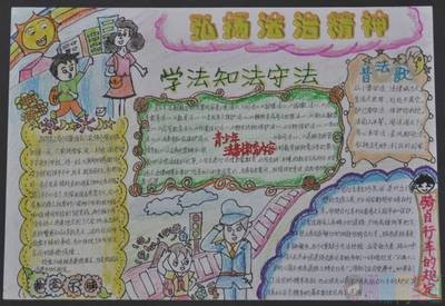 遵纪守法我先行手抄报图片