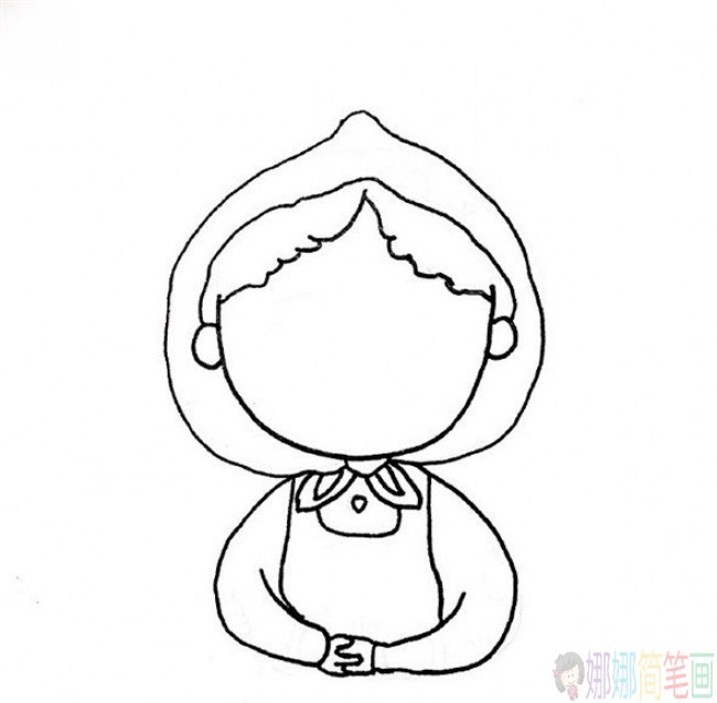 卖火柴的小女孩人物简笔画图片