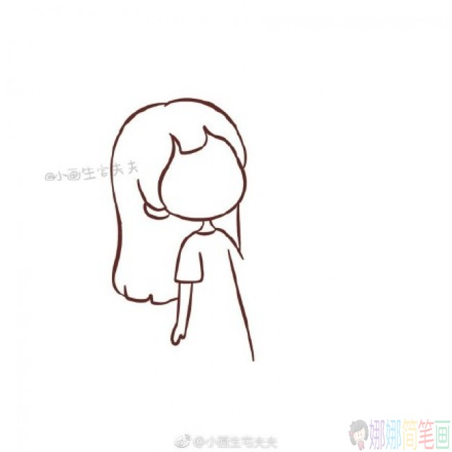 漂亮的女孩简笔画,女孩简笔画步骤图