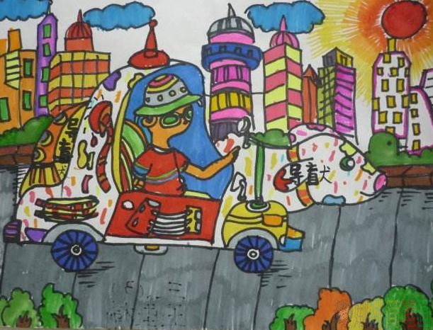 儿童科幻画主题作品图片