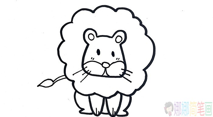 幼儿绘画狮子简笔画