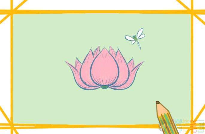 莲花怎么画,莲花幼儿简笔画
