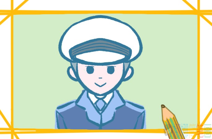 人民警察怎么画,警察叔叔简笔画
