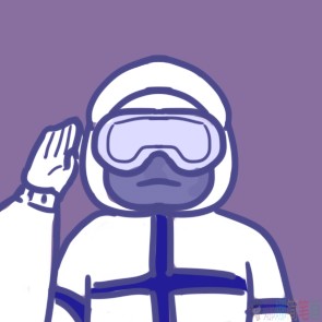 众志成城抗疫警察简笔画