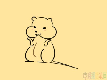 胖胖的小老鼠简笔画教程