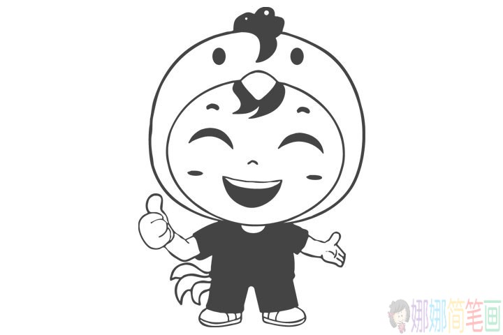 Q版小女孩简笔画图片