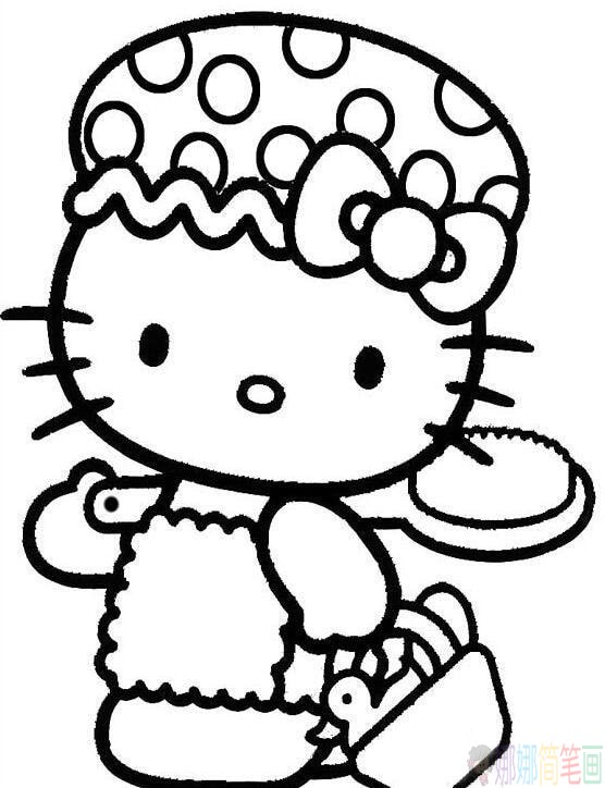 凯蒂猫幼儿简笔画图片