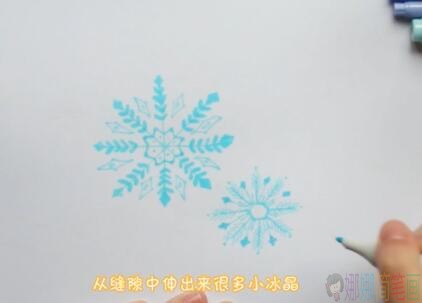 雪花怎么画,雪花简笔画