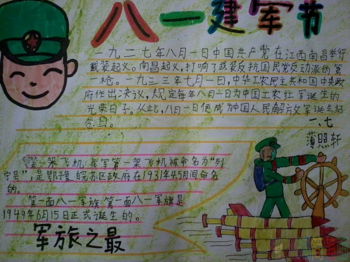 八一主题手抄报大全
